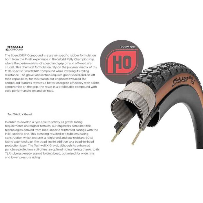 PIRELLI Cinturato Gravel RC-X Classic Tubeless Ready - Ban Luar Sepeda (terlaris) (termurah)