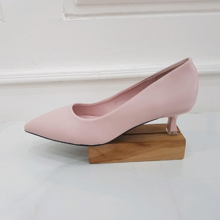 sis CRYSTAL(HEELS) (1) VALERiE sepatu heels polos 4 cm import bahan dove size 35-41 Wanita Shoes