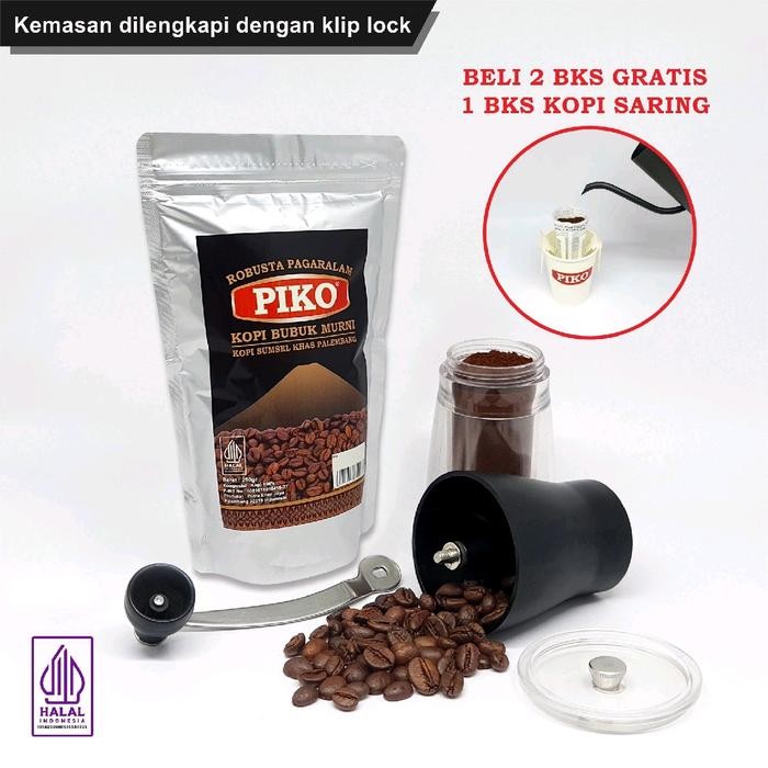 

Kopi Bubuk Robusta Pagaralam Super 250gr Kopi Piko