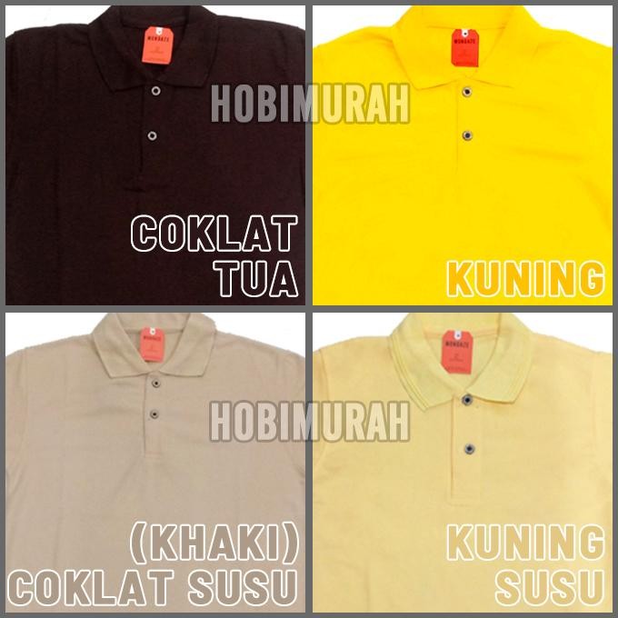 Kaos Polo PENDEK - JUMBO 4XL 5XL - Pria Wanita Kerah Polos Jumbo Mondaze