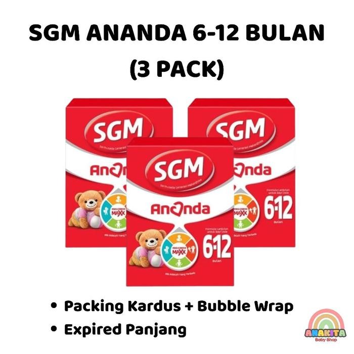 PROMO 3 [PACK] SGM Ananda 6-12 Bulan 1000gr Susu Formula Bayi