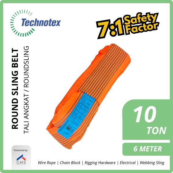 

Bisa Termin! Roundsling / Round Sling / Tali Angkat 10 Ton X 6 Meter Technotex