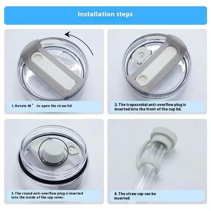 Anti Bocor Untuk Botol Stanley Leak Spill Proof Stopper For Stanley Cup /Aksesoris Sedotan Anti