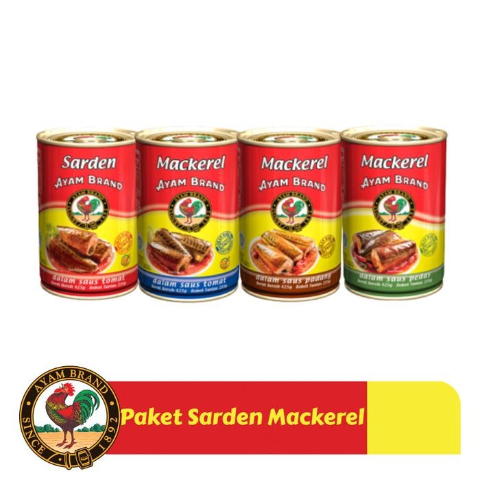 

READY AYAM BRAND PAKET SARDEN MAKAREL KALENG BULAT 425G