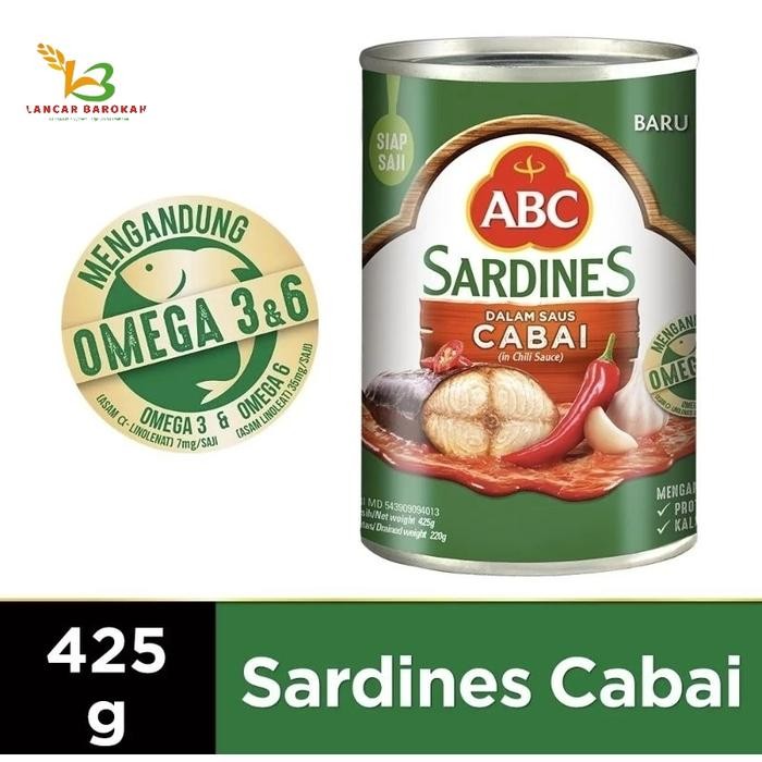 

READY ABC SARDEN BESAR SAUS CABAI 425GR - SARDEN PEDAS FAVORIT