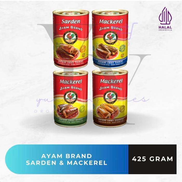 

READY AYAM BRAND SARDEN MACKEREL SAUS TOMAT PEDAS PADANG 425 GR - SARDEN PEDAS PADANG ASLI