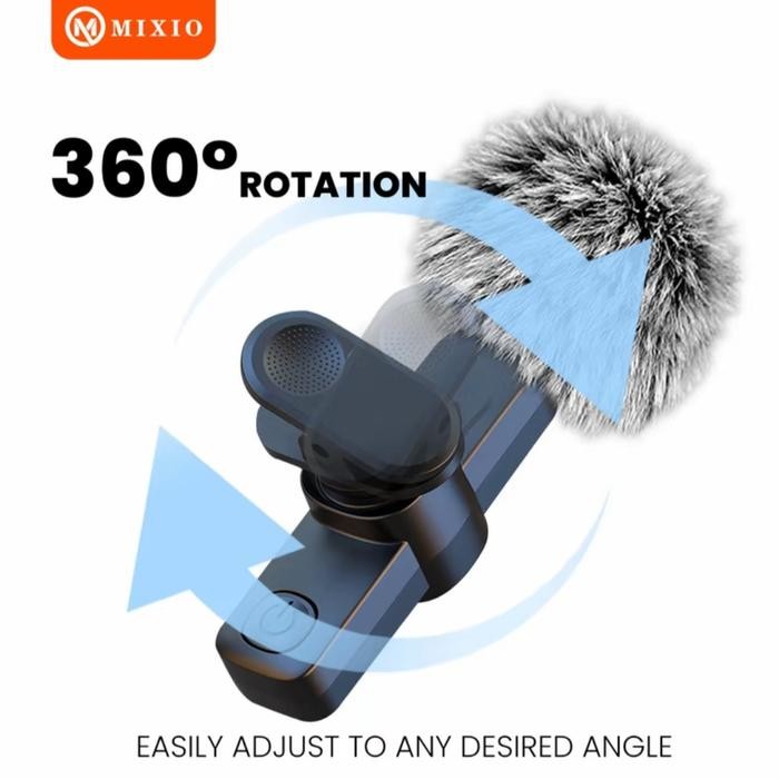 Mixio W13 Mic Wireless Clip On Microphone Mikrofon Lavalier Hp Plug &