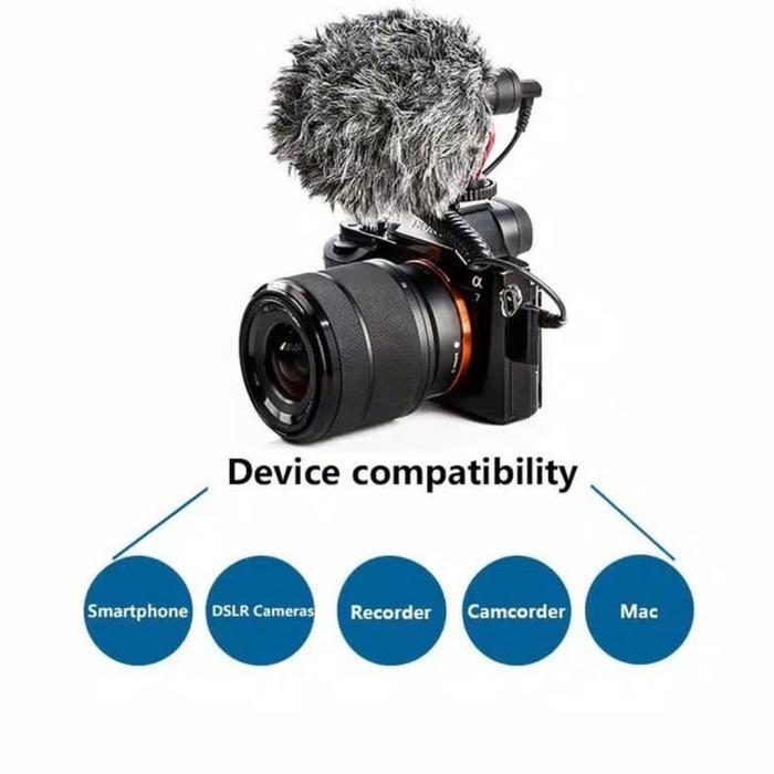 Boya By-Mm1 Mini Microphone Mic Boya Mm1 Dslr Camera Smartphone Ori