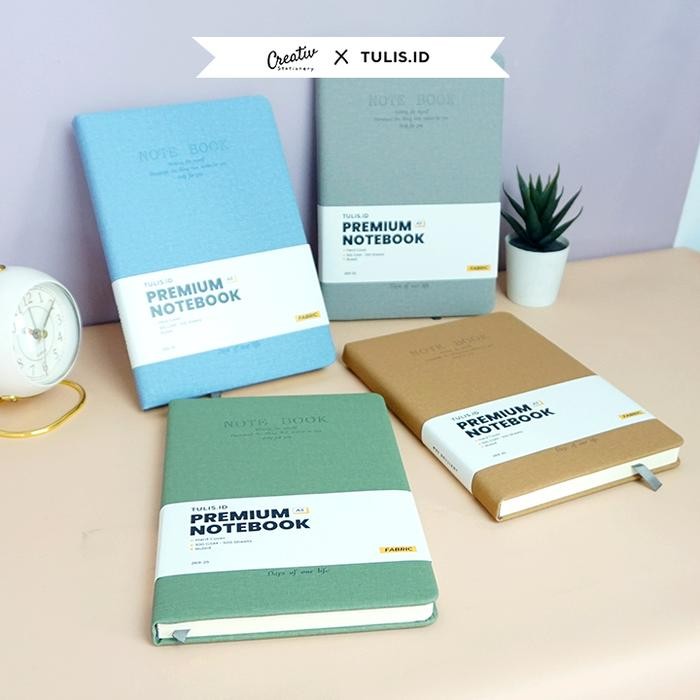 

[Tulis.Id] Premium Leather Notebook Fabric Hardcover A5 B5 Buku Catatan Kain