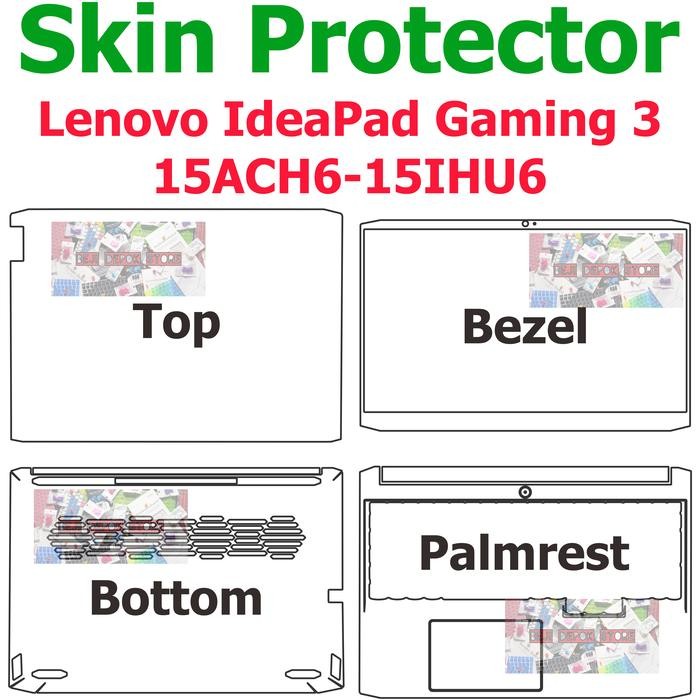 Siap Kirim Lenovo IdeaPad Gaming 3 15ACH6 Skin Guard Garskin Protector Anti Gores Laptop Gaming