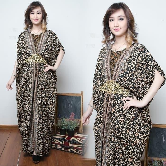 Kaftan Maxi Dress Long Gamis Jumbo Busana Muslim Wanita Frila