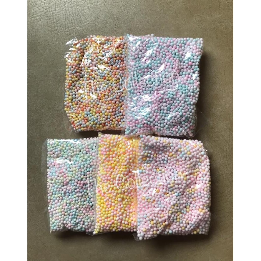 

MN17GB isi 5 pack Butiran Gabus Warna Mix Steroform Styrofoam Slime