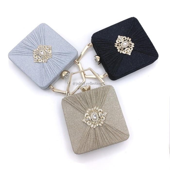 Tas Pesta Wanita Mewah Dan Elegan Terbaru Import Clutch Persegi Simple