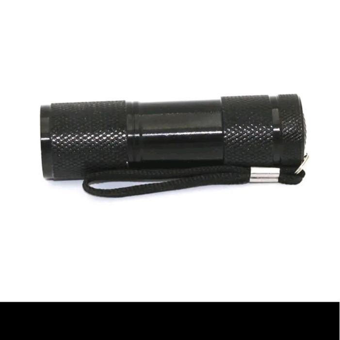 

senter UV ultraviolet 9 LED percetakan , QC produk Biru Hitam