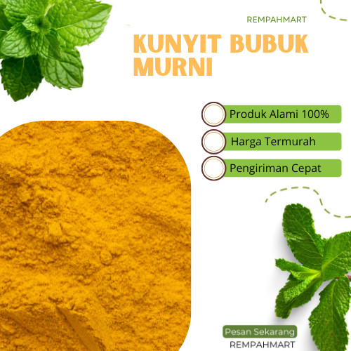 

250g Kunyit Bubuk Murni Turmeric Premium / Kunir Kuning Jamu Masak Rempahmart