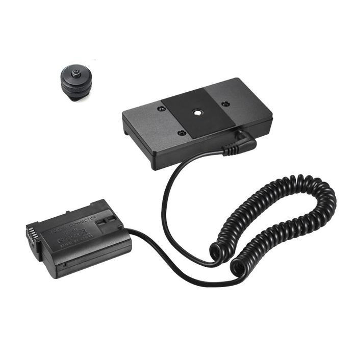 EL15 DUMMY BATTERY TO NPF NP-F970 ADAPTER HOT SHOE PLATE FOR NIKON