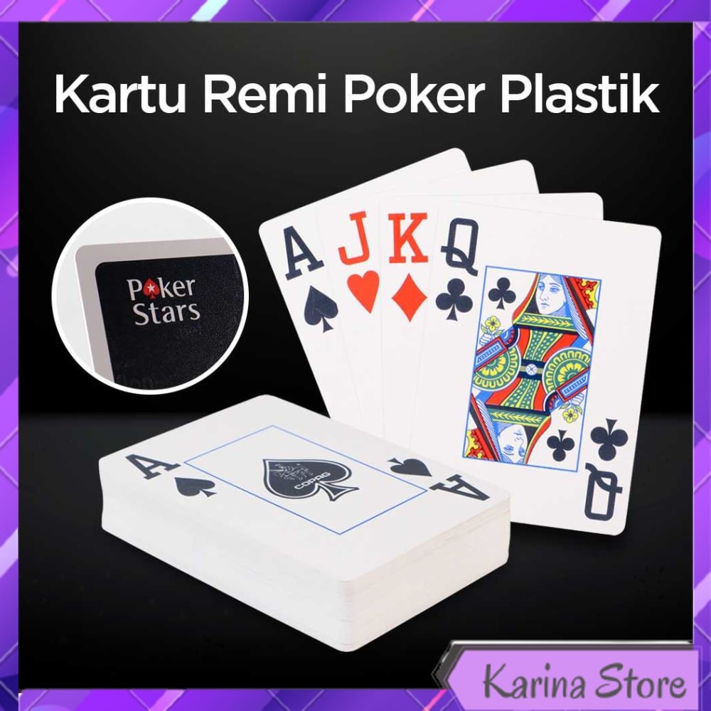 KARTU REMI - POKER STARS KARTU REMI POKER PLASTIK
