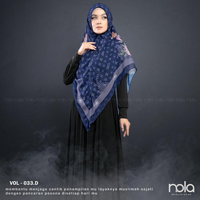 pita NOLA- Khimar printing vol 33 hijab ceruty instant 2 layer Santai Ceruti Layer Panjang Soft