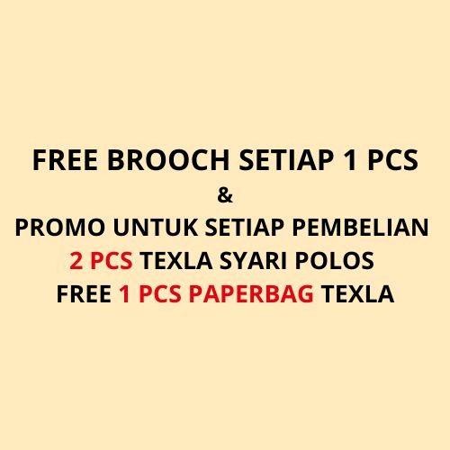 pita SYARI POLOS TEXLA SCARVES BOX FREE BROOCH BY UMAMA SCARF Hijjab 130cm Umama Kerudung Voal LC