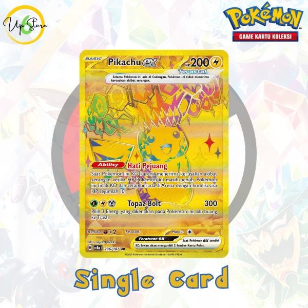 Pikachu UR - 236/187 - Festival Terastal (sv8a) - Kartu Pokemon Indonesia