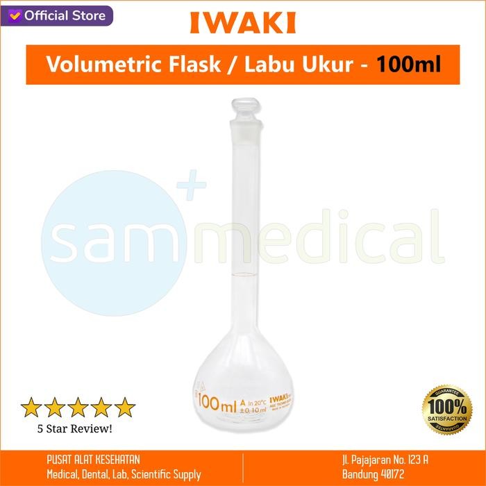 IWAKI VOLUMETRIC FLASK / LABU UKUR 100ML