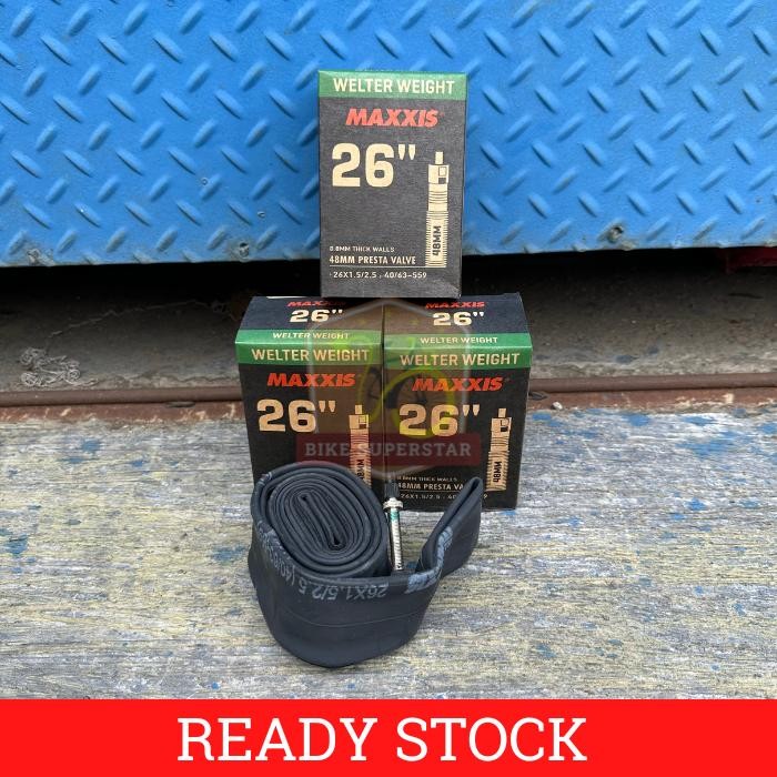 Ban Dalam Sepeda 26 x 1.50 / 1.95 / 2.00 / 2.10 / 2.125 / 2.35 / 2.50 Maxxis Pentil Presta FV48