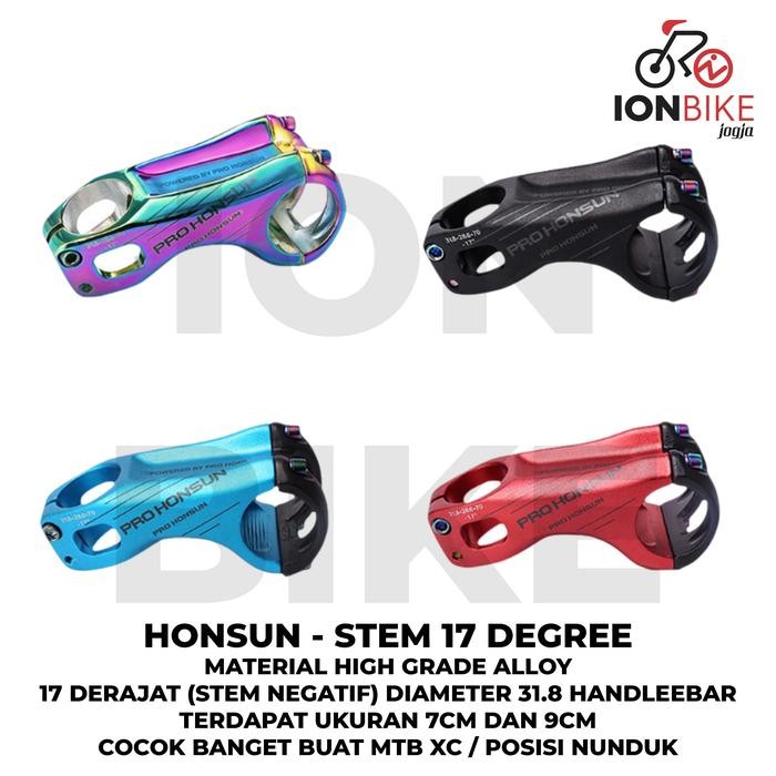 Stem Honsun PRO Oversize 7 9 Cm 17 Derajat 31.8 Oversize Sepeda MTB