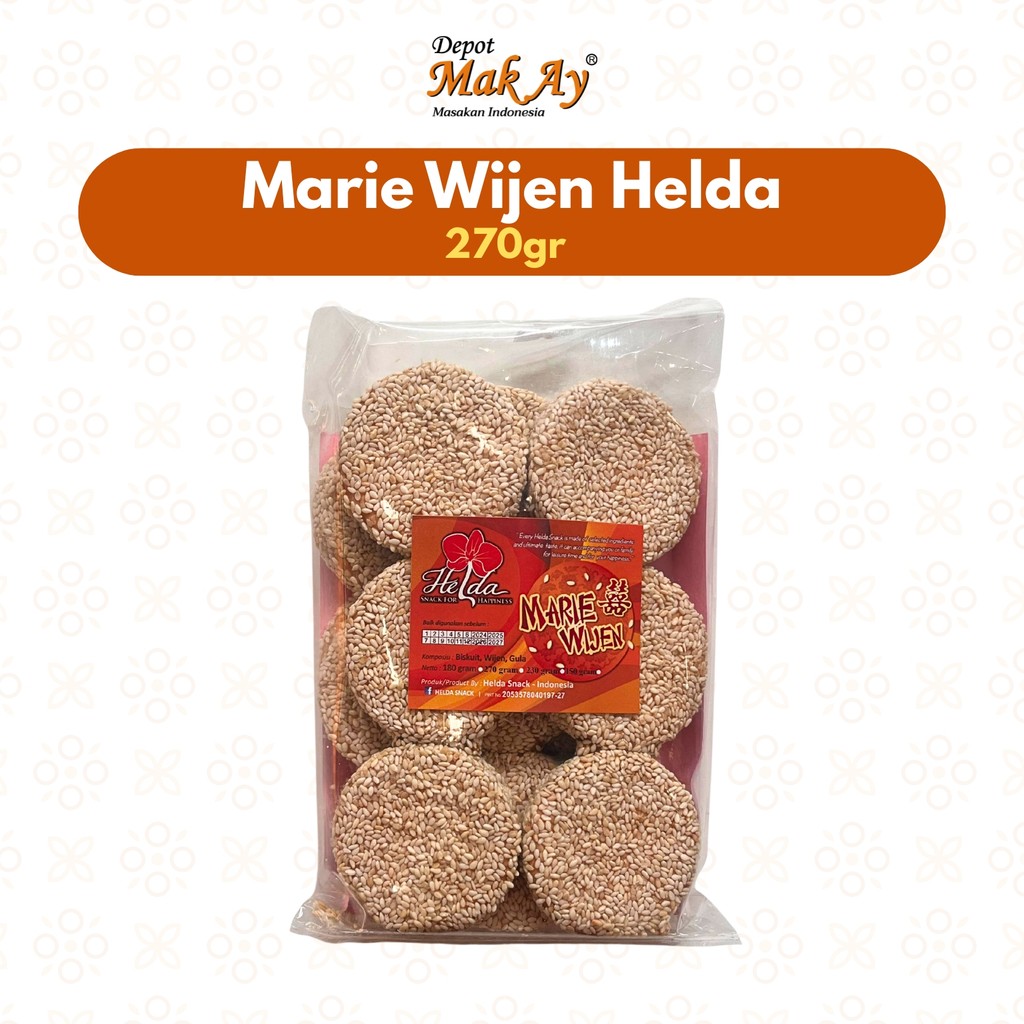 

Marie Wijen Helda 280gr | Camilan | Jajanan | Surabaya | Snack | Makanan | Kuliner | Enak | Nyemil