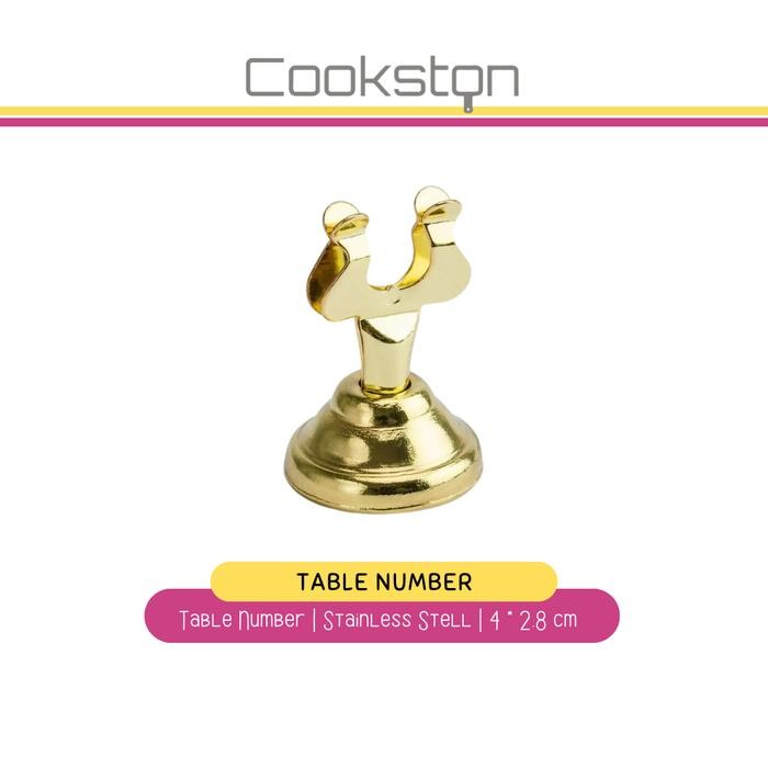 

Baru Stand Card Holder Nomor Meja COOKSTON Stainless Steel Tiang Meja Menu