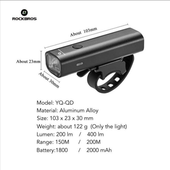 LAMPU DEPAN SEPEDA ROCKBROS SEPEDA LIPAT MTB ROADBIKE