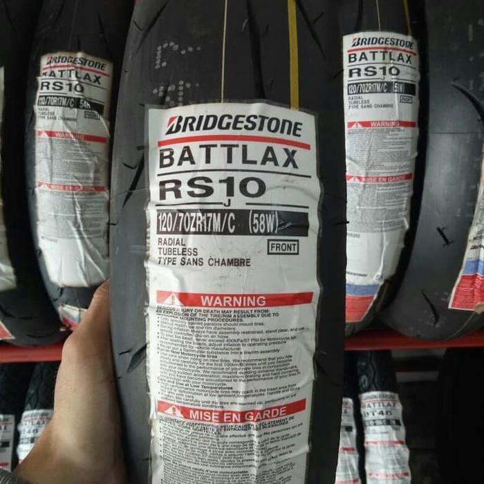 Ban Luar Battlax Bridgestone Ukuran 120 /70 -17 Tubeless Rs -10