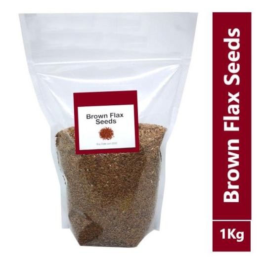 

1Kg Natural Brown Flaxseed / Flaxseeds Brown/ Flax Seed Coklat Best Quality Asli 100% Original