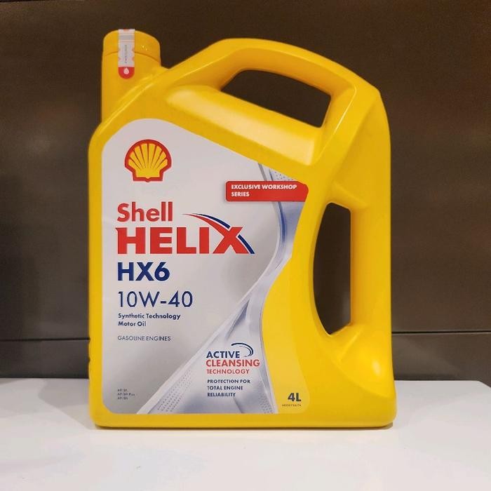 Oli Mobil Shell Helix HX6 HX 6 Semi Sintetic Kemasan 4 Liter