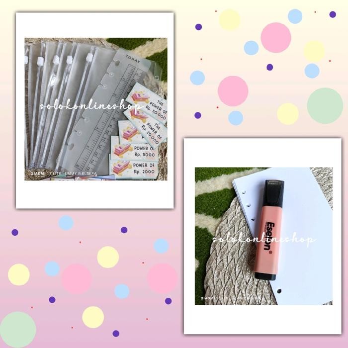 

[5Pcs Ziplock] Paket Lengkap Binder Budgeting Binder Manik Pink Kode 913