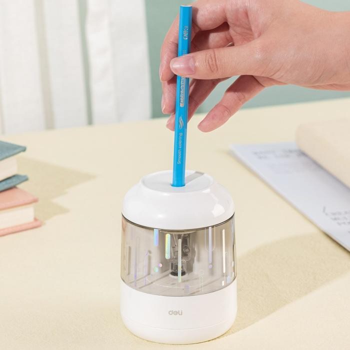 

Rautan Pensil Otomatis Deli EH508 - Putih, Mudah Dibersihkan - Stationery Alat Pencil