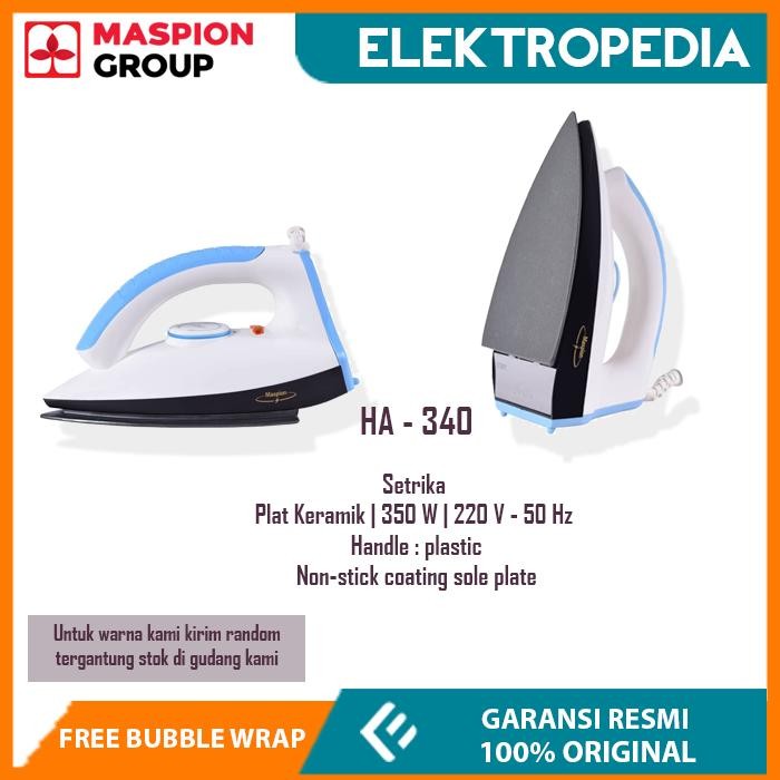 READY MASPION SETRIKA HA340 350 WATT - SETRIKA KERING GOSOKAN BAJU SHOPEE
