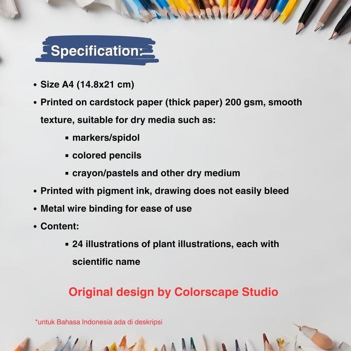 

Coloring Book Plant Series Volume 2 - For Markers & Mixed Media