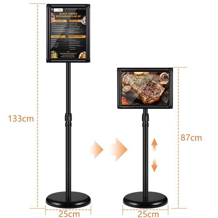 

Stand Display Banner Poster Snap Frame A3 Sign Board Single Side