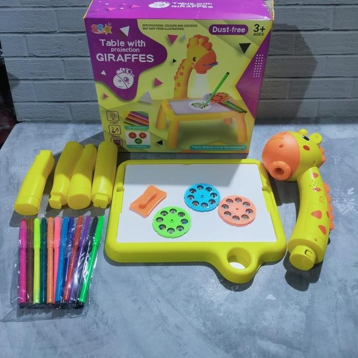 

Mainan Edukasi Proyektor Meja Belajar Gambar Mewarnai Anak Painting