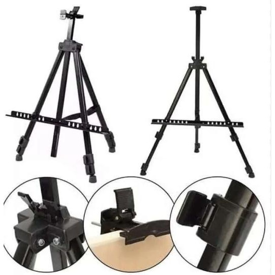 

Stand Tripod Penahan Dudukan Papan Kanvas Seni Lukis Sketsa Kuat Kokoh