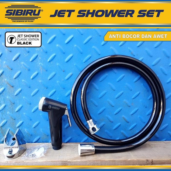 Toto Sanitaary - Jet Shower Set Bidet Head Cebok Semprotan Toilet Closet Wc - Hitam Selang