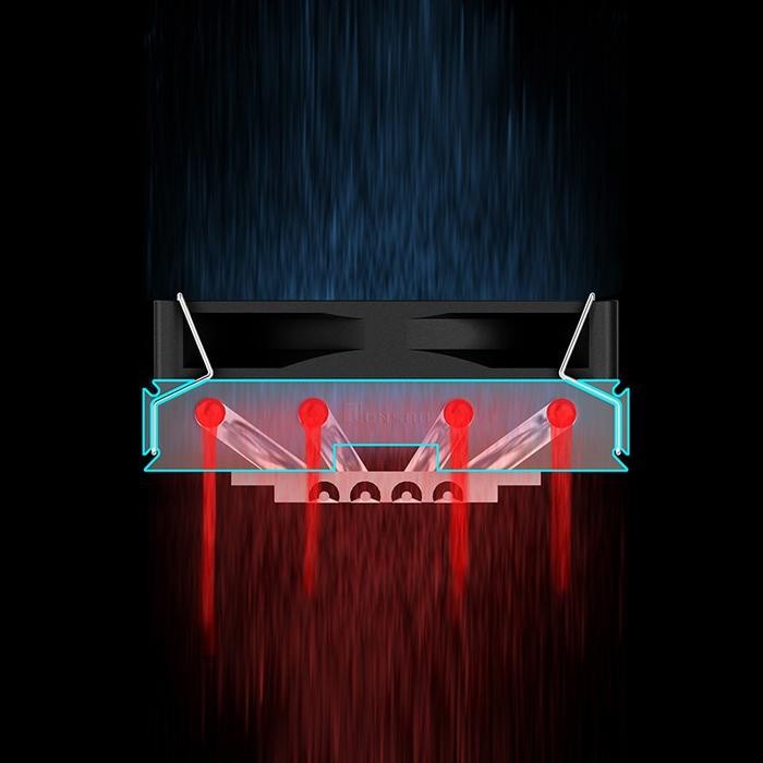 JONSBO HP-400S BLACK / WHITE - LOW PROFILE CPU AIR COOLER