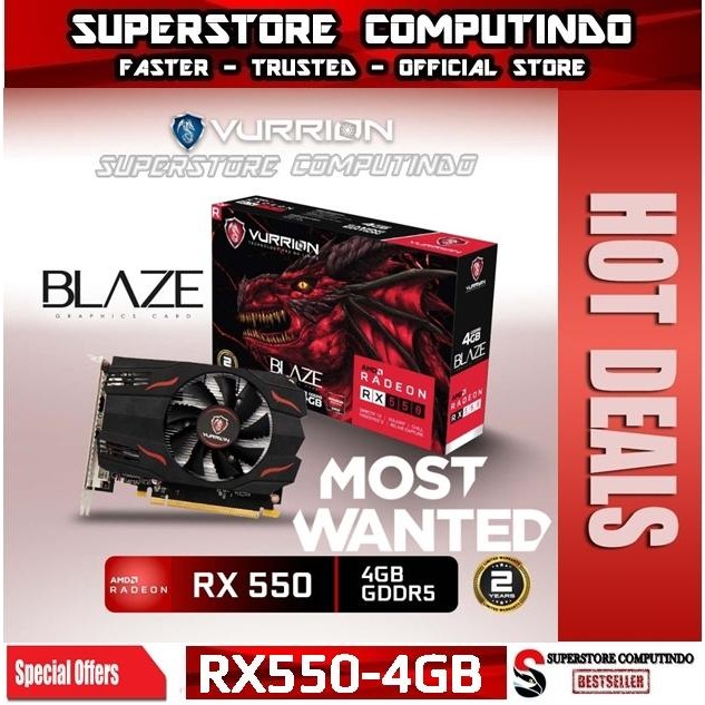 VGA RADEON VURRION RX 550/ RX550 4GB GDDR5 128BIT VURION RX550 4GB