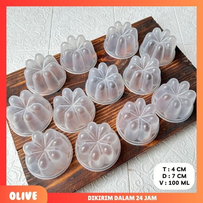 BAKE (12 Pcs) Cetakan Putu Ayu Kekinian Viral / Mini Puding / Kue / Murah Plastik