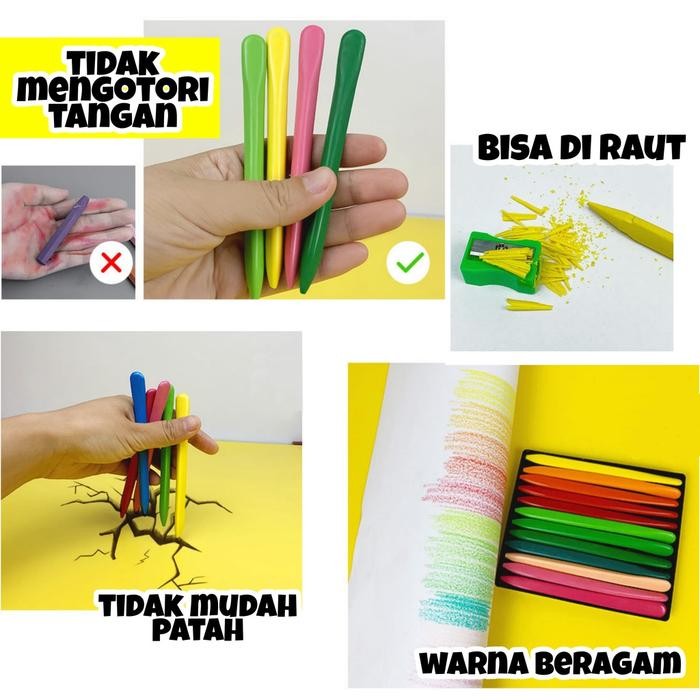

ID PENSIL WARNA - CRAYON ANAK - ALAT MEWARNAI - CRAYON OIL PATEL - CRAYON PLASTIK PENSIL WARNA