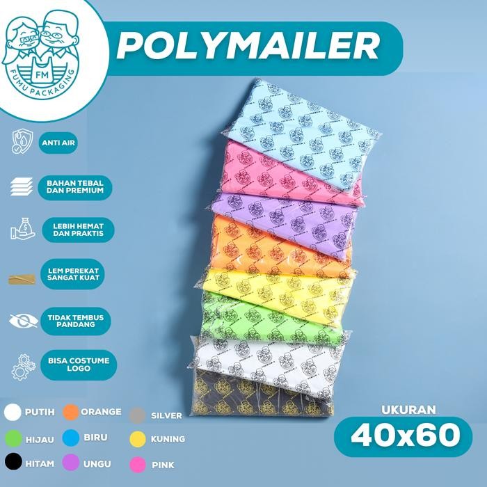 

ID FUMU PLASTIK PACKING OLSHOP POLYMAILER 40X60CM ISI 50PCS LEM KUAT LENTUR ANTI SOBEK PREMIUM