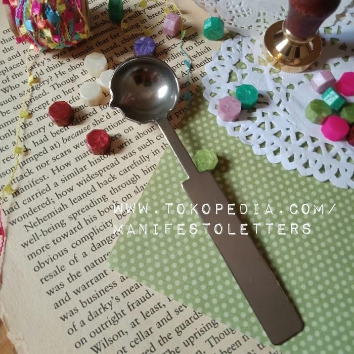 

ID STAINLESS STEEL PAINT WAX SPOON VINTAGE SEALING WAX DIY CRAFT PLANNER