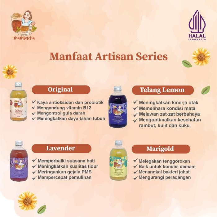 

KOMBUCHA MARIGOLD MAMBUCHA GLASS BOTTLE 350 ML