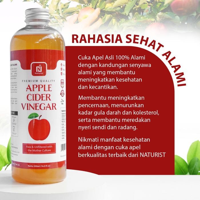 

CUKA APEL ORGANIK WITH THE MOTHER APPLE CIDER VINEGAR