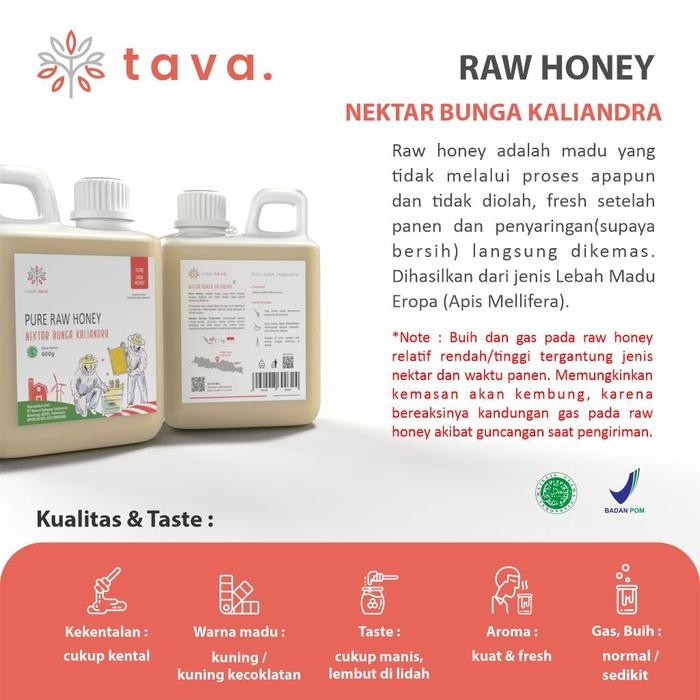

MADU MURNI ASLI TAVA 600GR NEKTAR KALIANDRA 100% PURE RAW HONEY ALAMI